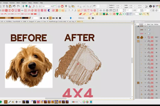 digitize your dog, cat, or pet photos into dst,pes, asap