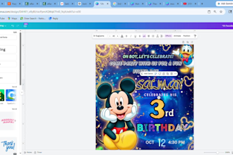 design editable birthday invitation card in canva