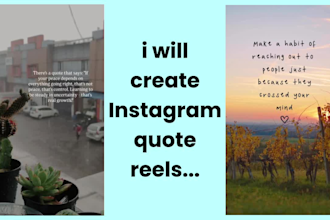 create motivational, love quote posts and reels with logo