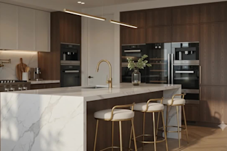 stage airbnb property photos with modern furniture
