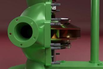 create 3d centrifugal pump mechanical and industrial animation