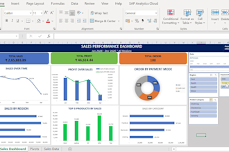 create professional excel dashboards and KPI reports