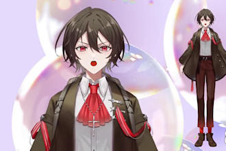design and rig anime vtuber model in live2d cubism for vtube studio streaming