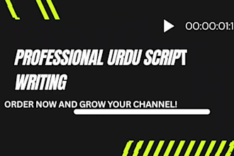 write professional urdu scripts for youtube and social media