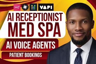 build ai receptionist, ai voice agents for med spa or clinic that books patients