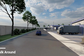 create 3d architectural model warehouse walkthrough industrial animation video
