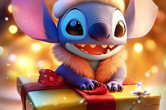 3d animal animation, animal short video 3d disney pixar style christmas