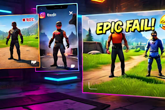 edit funny gaming videos instagram reels youtube highlights motion graphics