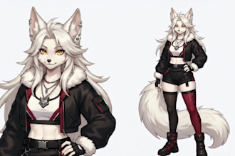 design and rig furry vtuber model live2d fursona vtuber avatar for vtube studio