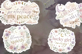 create custom aesthetic printable png stickers for your brand
