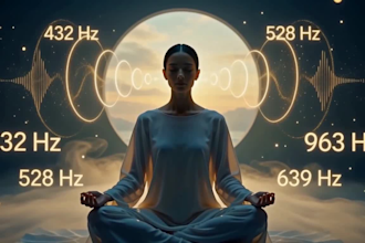create solfeggio frequencies binaural beats meditation music