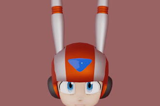 create a stylized anime scifi 3d character model