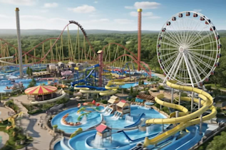design 3d amusement park, water park, playground and 3d resort