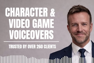 voice believable voice for video game or animation character