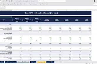 build a professional ib ready 3 statement financial model