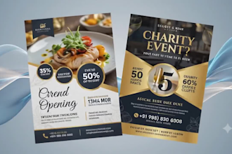 design professional event flyer, business flyer, church flyer and poster