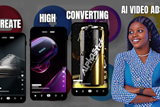 create professional facebook video ads, tiktok ads or product video ads