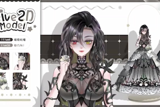 design vtuber model live2d model vtuber rigging character design anime vtuber