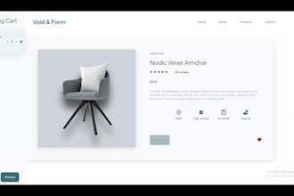 build a full responsive furniture ecommerce website with cart and dark mode