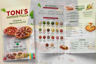 redesign ai generated editable food restaurant menu, flyer, TV menu in canva