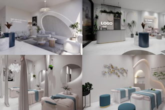 3d interior design modern home,salon,spa,showroom interior decorator
