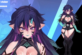 design and rig 3d vtuber model, live2d vtuber model, male and female vtuber