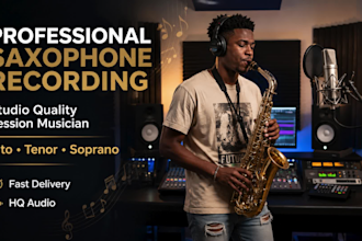 record high quality saxophone for your music or project