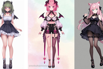 design live2d vtuber model live2d vtuber rigging, 3d vtuber model for streaming
