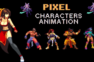 create pixel art animation pixel sprite sheet character animation for games