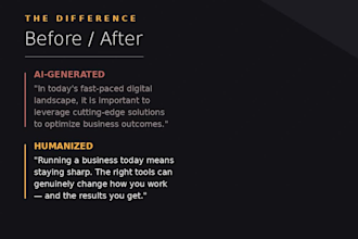 humanize and edit ai generated content