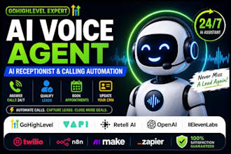 gohighlevel ai voice agent, ai receptionist vapi ai retell ai calling automation