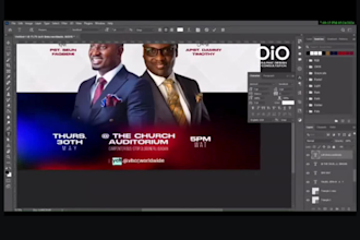 design flyers, poster, invitation card for church, events, conference and party