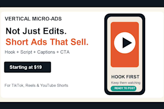 a scroll stopping vertical ad for your product or service