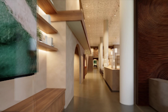 create 3d model and render one interior design per room