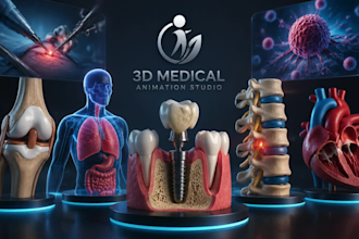 do realistic 3d medical, surgical and dental animation videos for procedures
