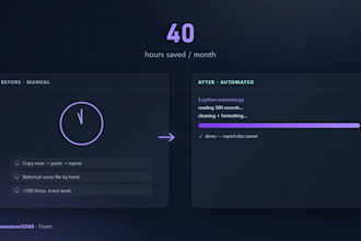 build a custom python script to automate your repetitive tasks