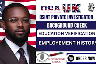 conduct osint private investigator on  targeted,detective and background check