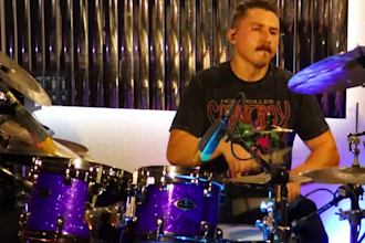 record drums for your song from my home studio