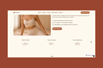 pilates studio website pilates instructor website yoga studio website