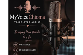 record a calm, soothing and professional female voice over