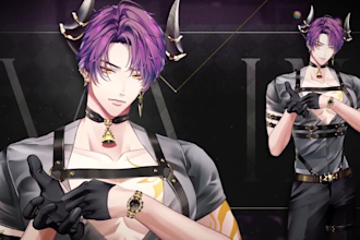 create custom animae vtuber model and live2d rigging for streaming