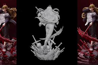 3d print and paint anime figure resin action figure 3d statue miniature painting