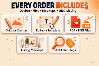 create etsy digital products DIY printables and canva templates with SEO