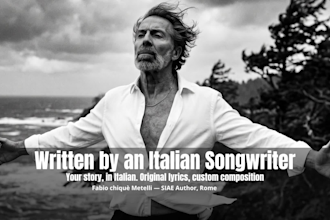 create a custom italian song with original lyrics in 4 languages