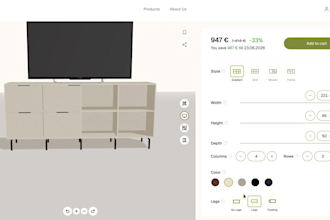create a 3d furniture configurator using threejs and webgl