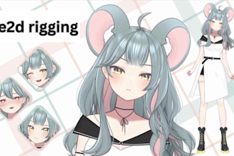 design and rig live2d vtuber model 2d vtuber model vtuber commission 2d anime