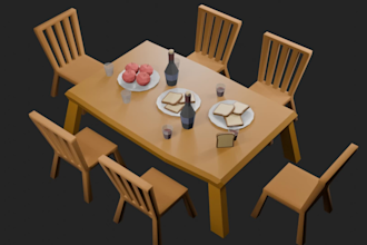 create low poly 3d props and weapons for games