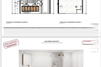 do 3d bathroom plans and rendering