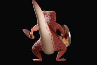 create stylized 3d characters, rigged, and textured