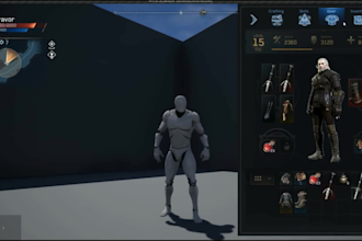 design unreal engine game UI UX, animate unreal engine ui, menus, hud